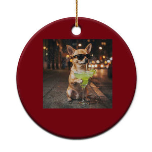 Cinco de Mayo Margarita Ceramic Ornament Funny Chihuahua Drinking Cocktail Mexican Fiesta Gift TS14 1pc Red Print Your Wear