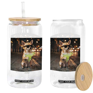 Cinco de Mayo Margarita Glass Can Funny Chihuahua Drinking Cocktail Mexican Fiesta Gift TS14 Print Your Wear