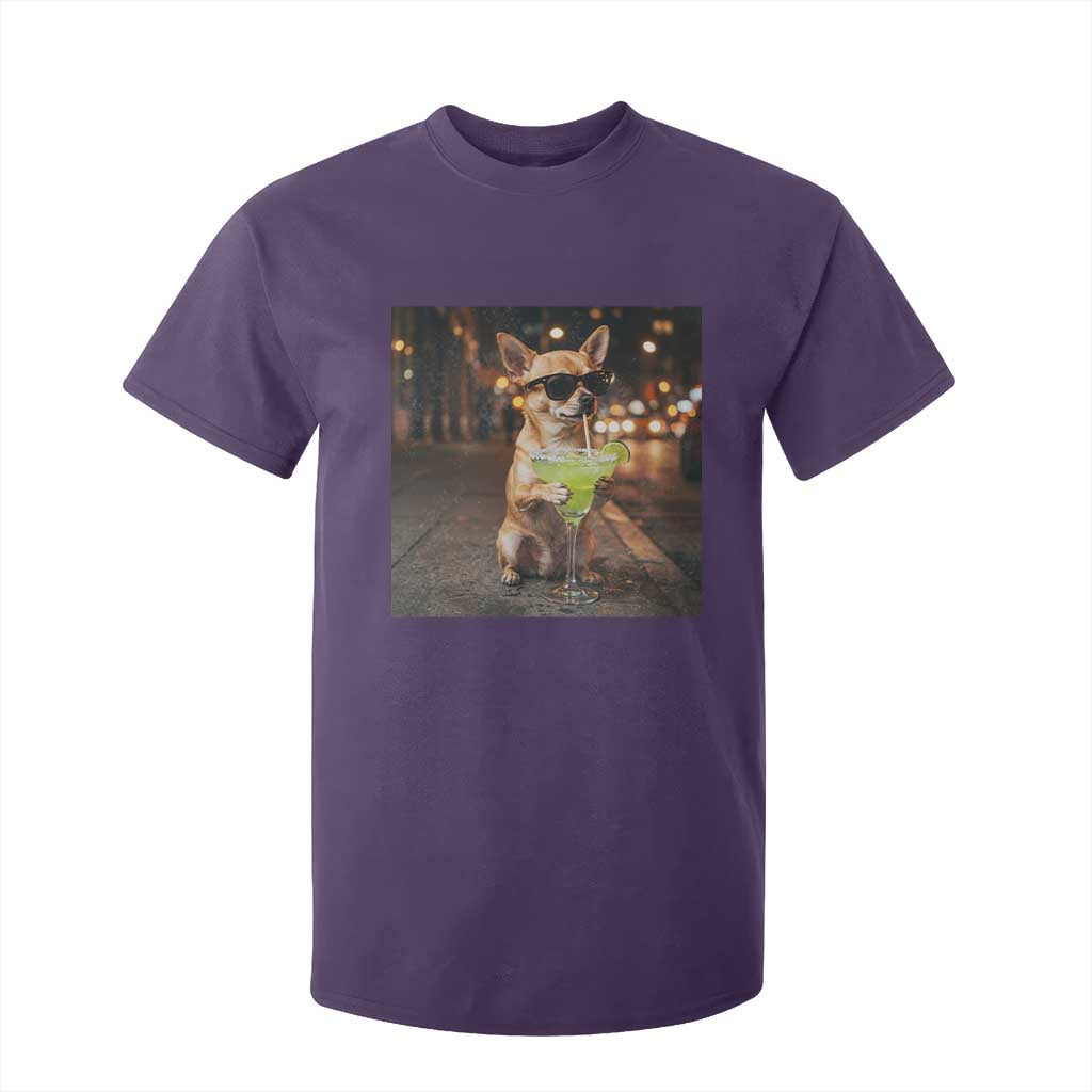 Cinco de Mayo Margarita T Shirt For Kid Funny Chihuahua Drinking Cocktail Mexican Fiesta Gift TS14 Purple Print Your Wear