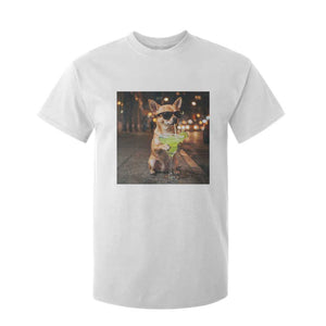 Cinco de Mayo Margarita T Shirt For Kid Funny Chihuahua Drinking Cocktail Mexican Fiesta Gift TS14 White Print Your Wear