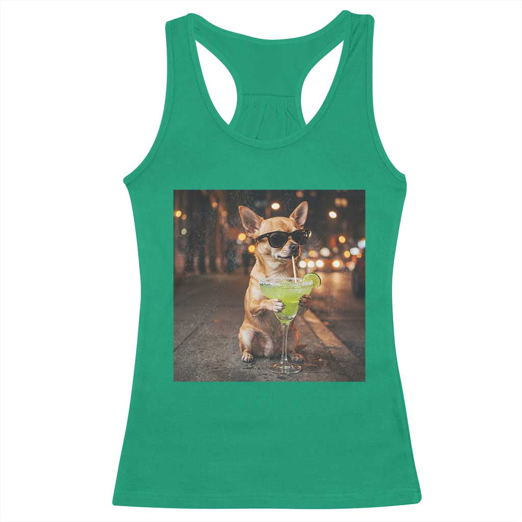 Cinco de Mayo Margarita Racerback Tank Top Funny Chihuahua Drinking Cocktail Mexican Fiesta Gift TS14 Irish Green Print Your Wear