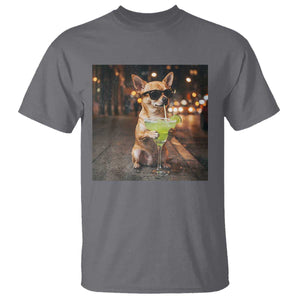 Cinco de Mayo Margarita T Shirt Funny Chihuahua Drinking Cocktail Mexican Fiesta Gift TS14 Charcoal Print Your Wear