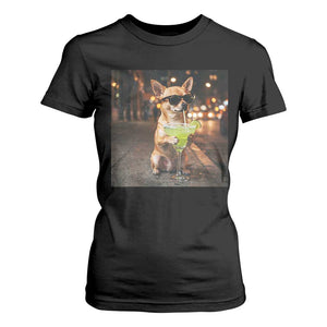 Cinco de Mayo Margarita T Shirt For Women Funny Chihuahua Drinking Cocktail Mexican Fiesta Gift TS14 Black Print Your Wear