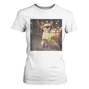 Cinco de Mayo Margarita T Shirt For Women Funny Chihuahua Drinking Cocktail Mexican Fiesta Gift TS14 White Print Your Wear