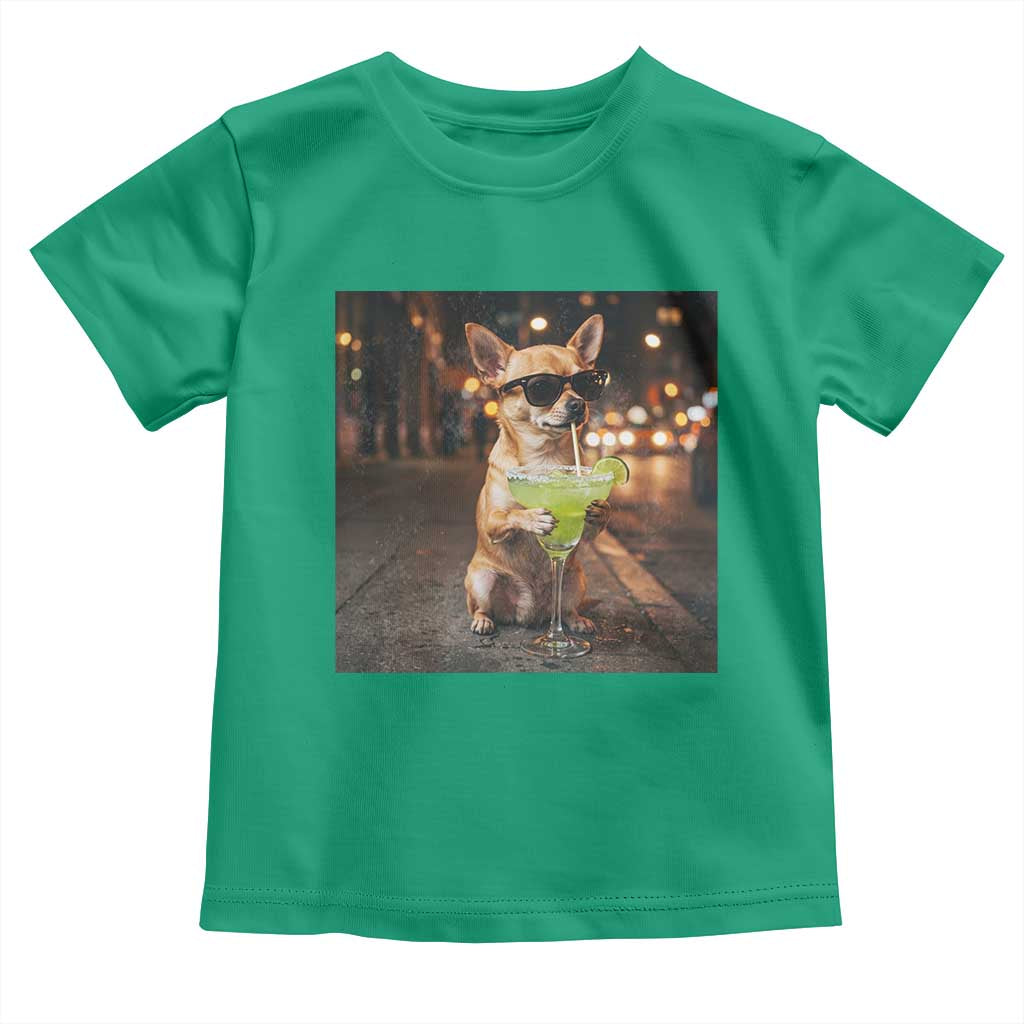 Cinco de Mayo Margarita Toddler T Shirt Funny Chihuahua Drinking Cocktail Mexican Fiesta Gift TS14 Irish Green Print Your Wear