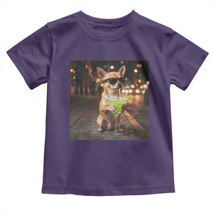 Cinco de Mayo Margarita Toddler T Shirt Funny Chihuahua Drinking Cocktail Mexican Fiesta Gift TS14 Purple Print Your Wear