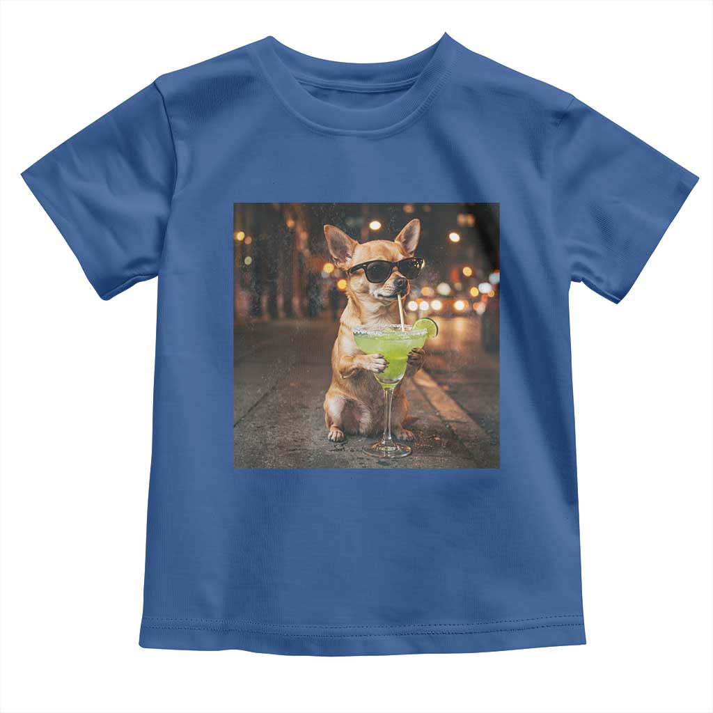 Cinco de Mayo Margarita Toddler T Shirt Funny Chihuahua Drinking Cocktail Mexican Fiesta Gift TS14 Royal Blue Print Your Wear