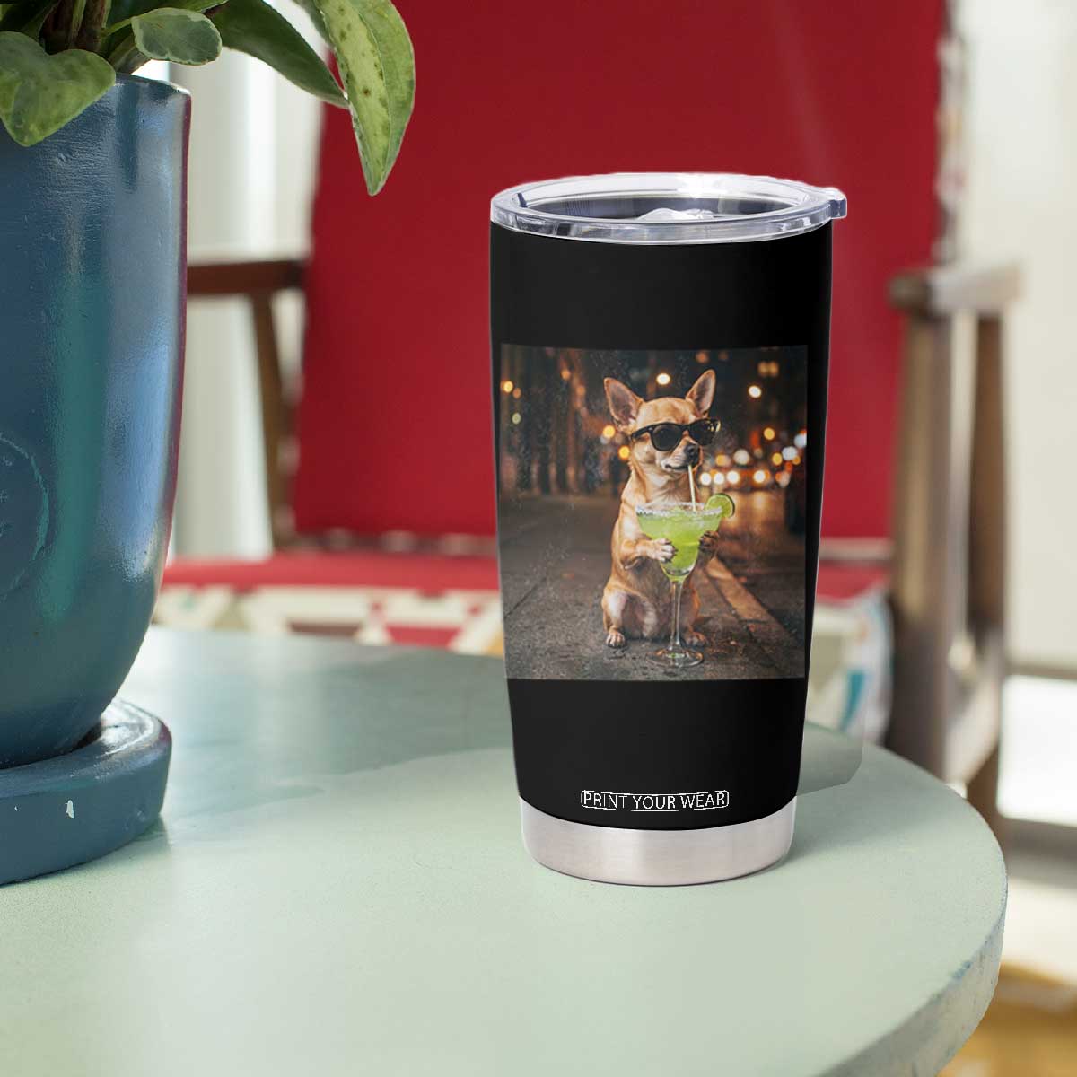 Cinco de Mayo Margarita Tumbler Cup Funny Chihuahua Drinking Cocktail Mexican Fiesta Gift TS14 Print Your Wear