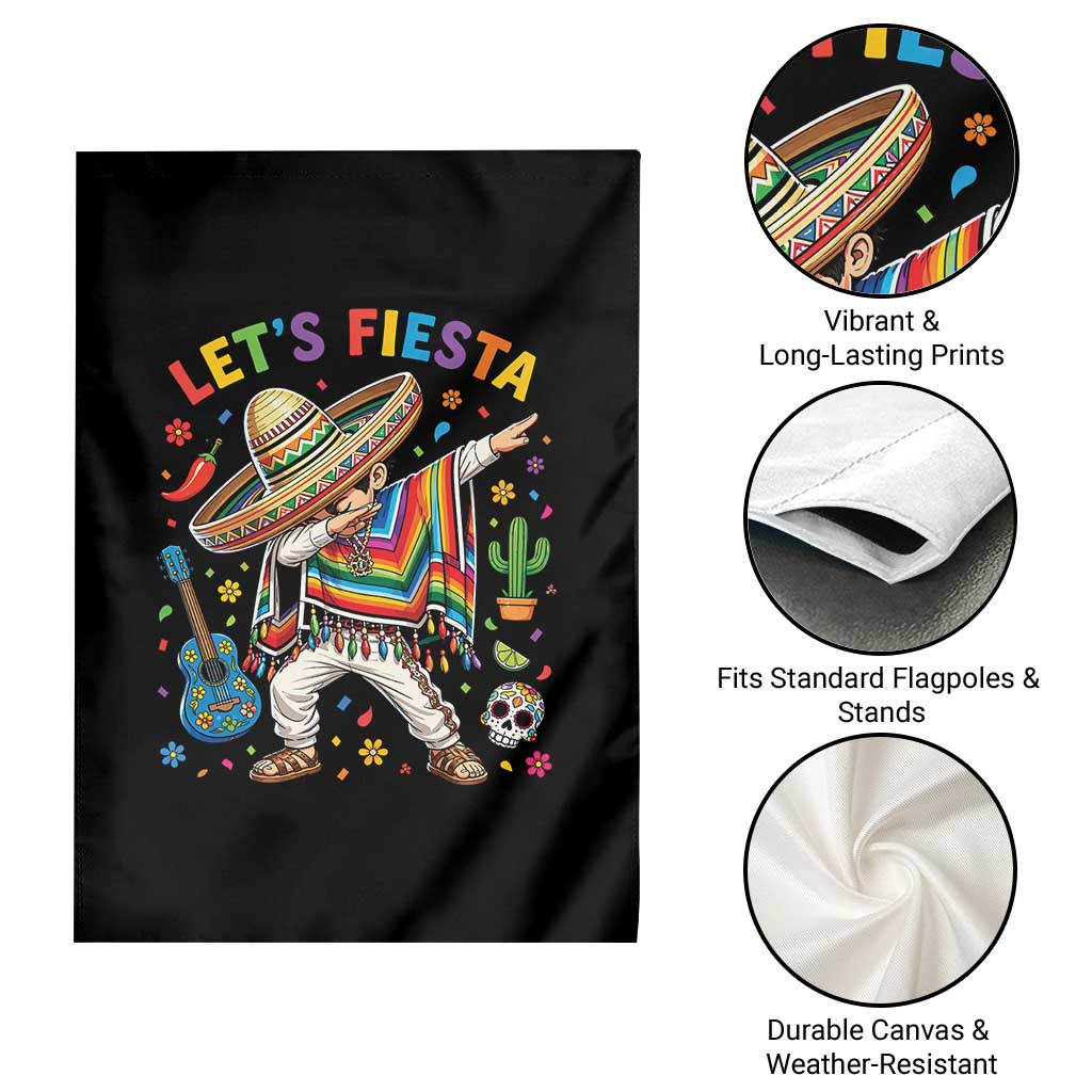 Lets Fiesta Garden Flag Funny Dabbing Boy Cinco De Mayo Fiesta TS14 Print Your Wear