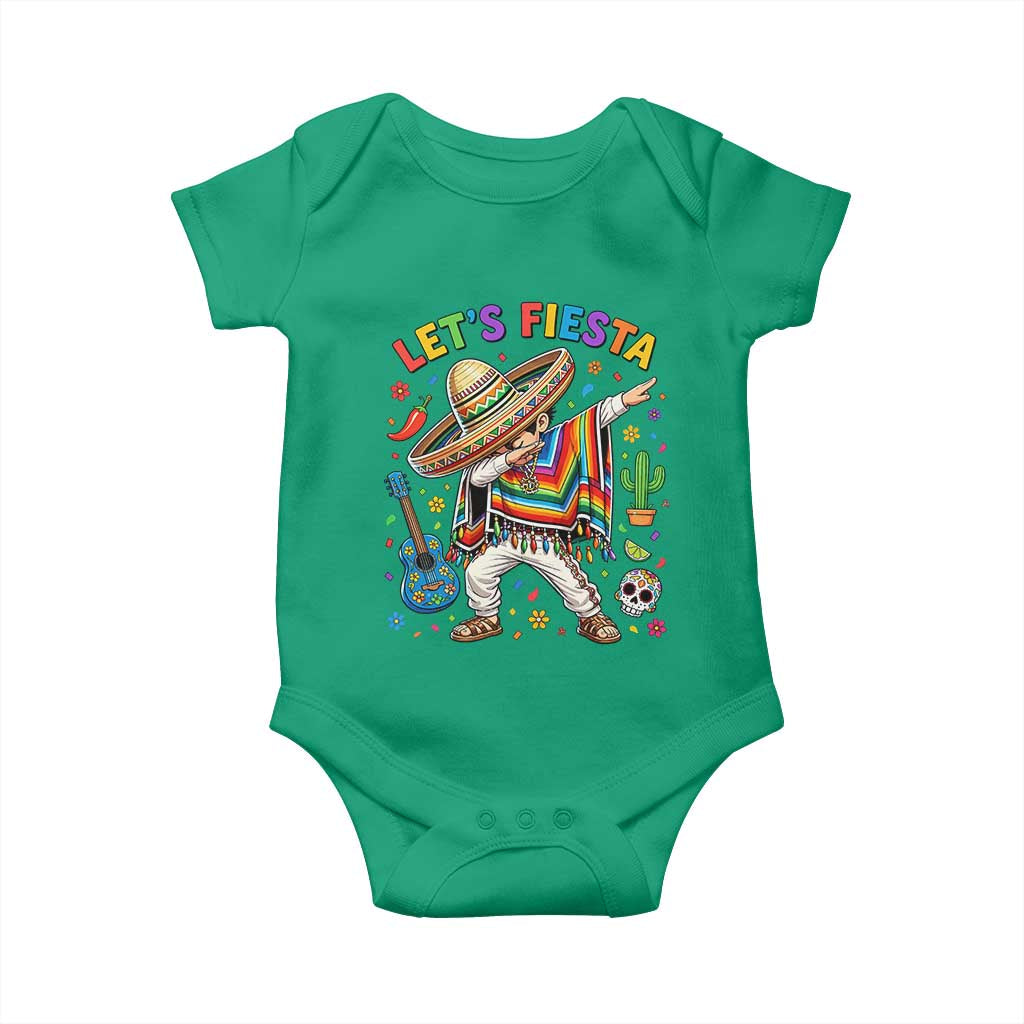 Lets Fiesta Baby Onesie Funny Dabbing Boy Cinco De Mayo Fiesta TS14 Irish Green Print Your Wear