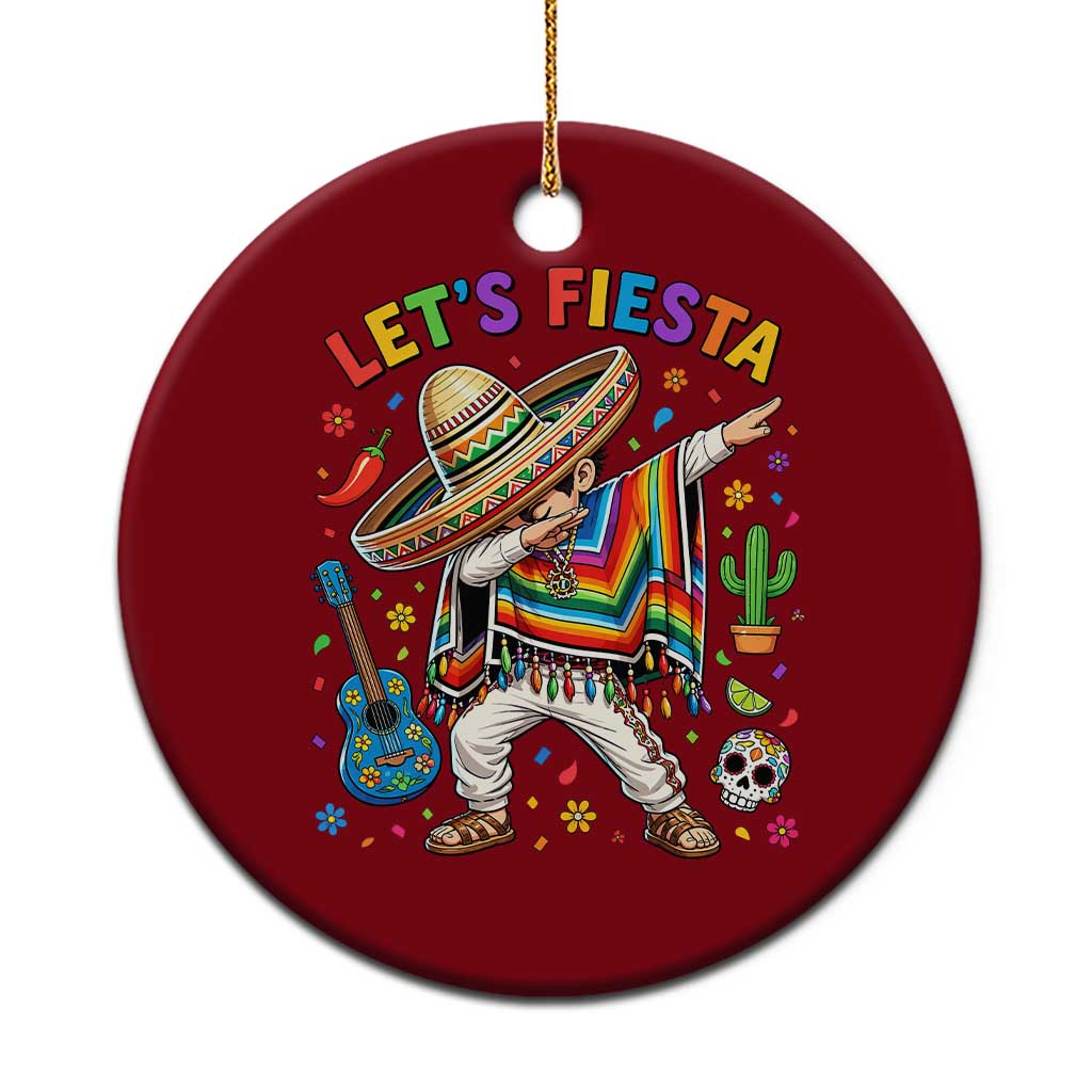 Lets Fiesta Ceramic Ornament Funny Dabbing Boy Cinco De Mayo Fiesta TS14 1pc Red Print Your Wear