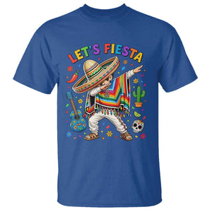 Lets Fiesta T Shirt Funny Dabbing Boy Cinco De Mayo Fiesta TS14 Royal Blue Print Your Wear