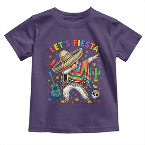 Lets Fiesta Toddler T Shirt Funny Dabbing Boy Cinco De Mayo Fiesta TS14 Purple Print Your Wear