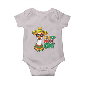 Cinco Mode On Baby Onesie Silly Goose Cinco De Mayo Fiesta TS14 Ice Gray Print Your Wear