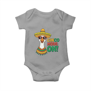 Cinco Mode On Baby Onesie Silly Goose Cinco De Mayo Fiesta TS14 Sport Gray Print Your Wear