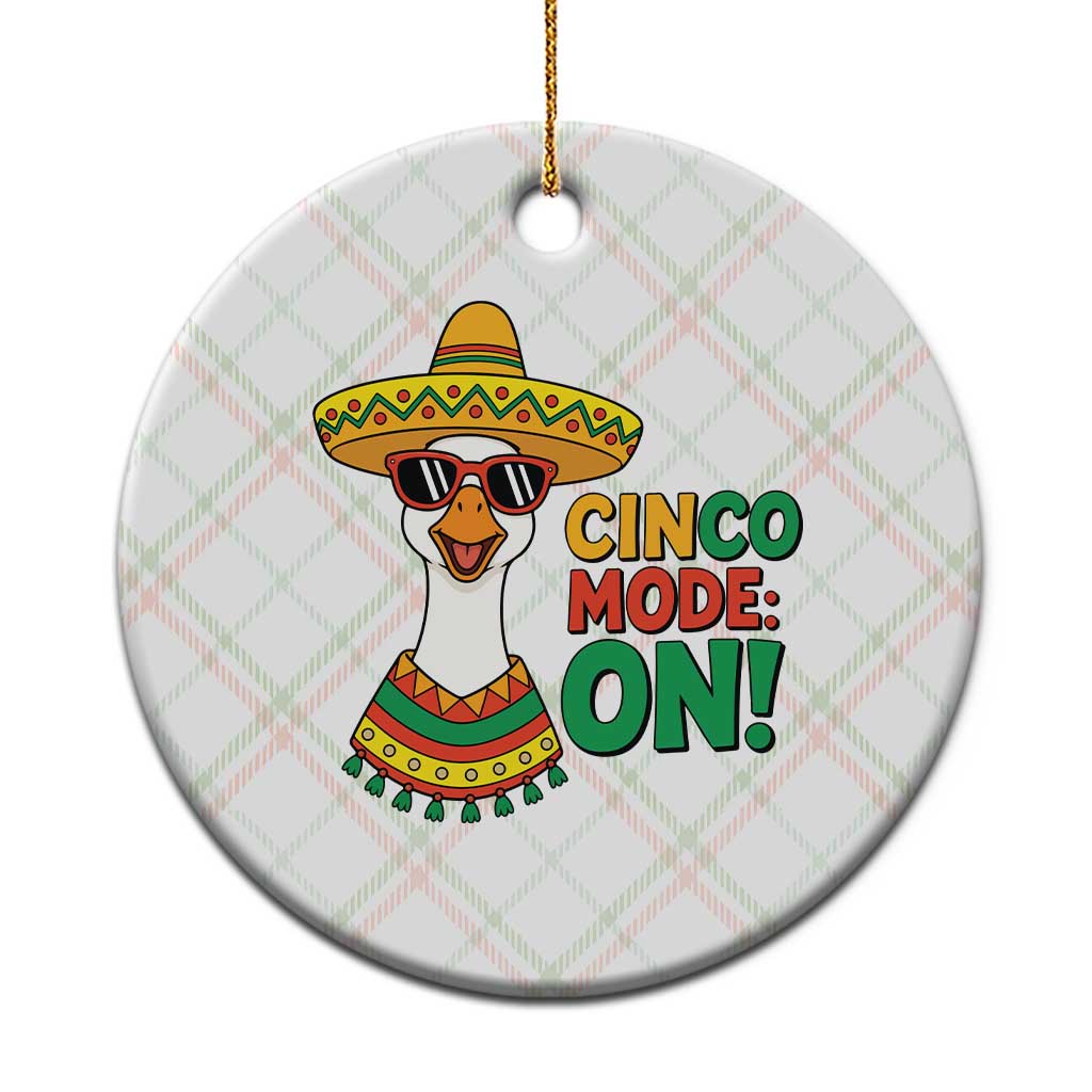 Cinco Mode On Ceramic Ornament Silly Goose Cinco De Mayo Fiesta TS14 1pc Christmas Plaid Print Your Wear