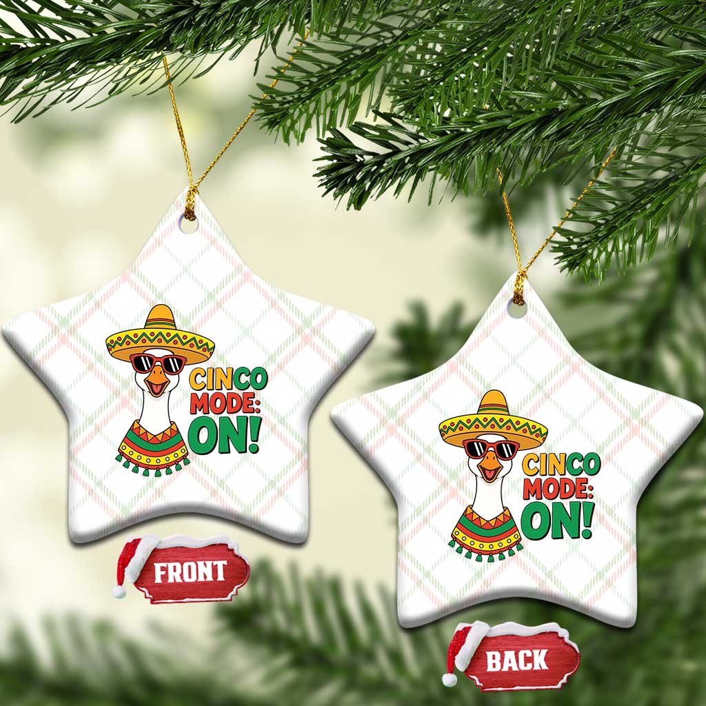 Cinco Mode On Ceramic Ornament Silly Goose Cinco De Mayo Fiesta TS14 Print Your Wear