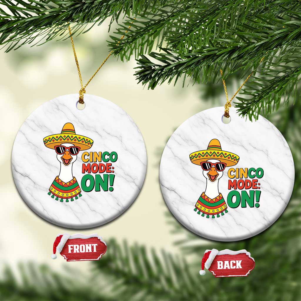 Cinco Mode On Ceramic Ornament Silly Goose Cinco De Mayo Fiesta TS14 1pc White Marble Print Your Wear