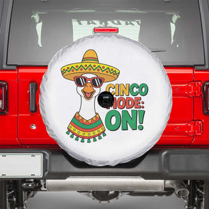 Cinco Mode On Spare Tire Cover Silly Goose Cinco De Mayo Fiesta TS14 White Print Your Wear
