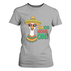 Cinco Mode On T Shirt For Women Silly Goose Cinco De Mayo Fiesta TS14 Sport Gray Print Your Wear
