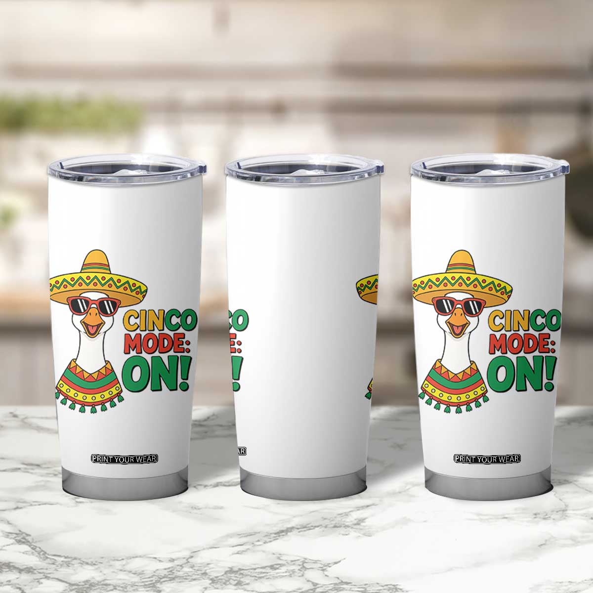 Cinco Mode On Tumbler Cup Silly Goose Cinco De Mayo Fiesta TS14 Print Your Wear