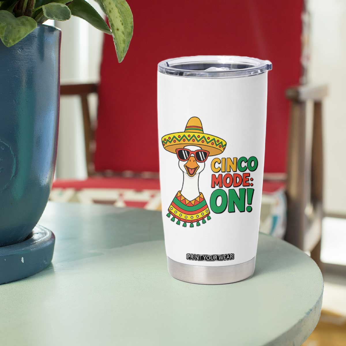 Cinco Mode On Tumbler Cup Silly Goose Cinco De Mayo Fiesta TS14 Print Your Wear