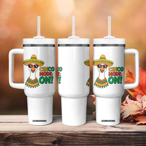 Cinco Mode On Tumbler With Handle Silly Goose Cinco De Mayo Fiesta TS14 Print Your Wear