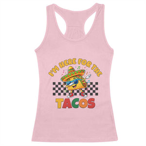 I'm Just Here for the Tacos Racerback Tank Top Funny Mexican Food TS14 Light Pink Print Your Wear