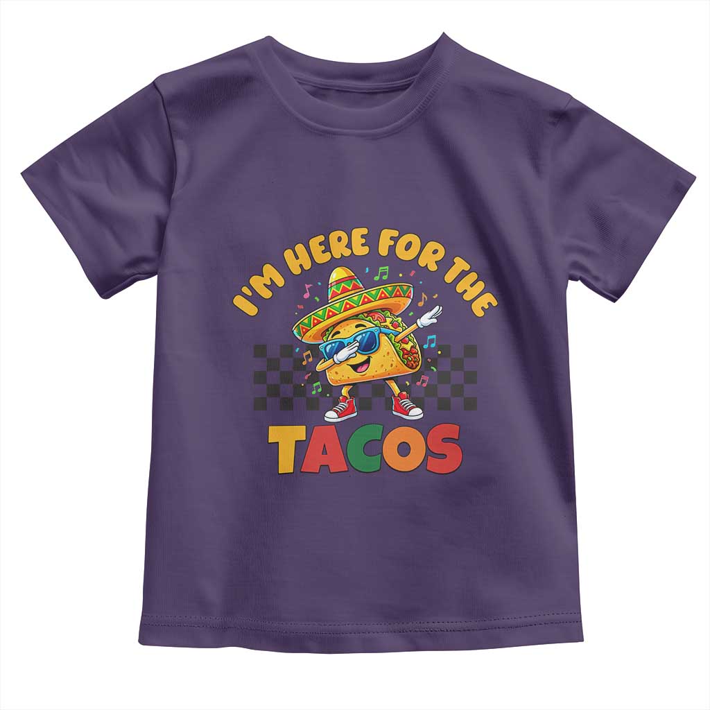 I'm Just Here for the Tacos Toddler T Shirt Funny Mexican Food TS14 Purple Print Your Wear