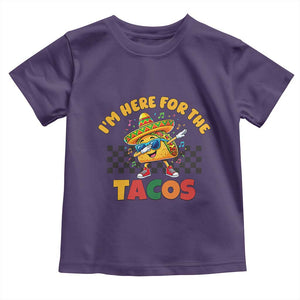 I'm Just Here for the Tacos Toddler T Shirt Funny Mexican Food TS14 Purple Print Your Wear