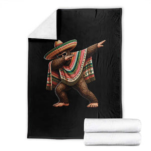 Funny Bigfoot Dabbing Cinco De Mayo Fiesta Throw Blanket TS14 Black Print Your Wear