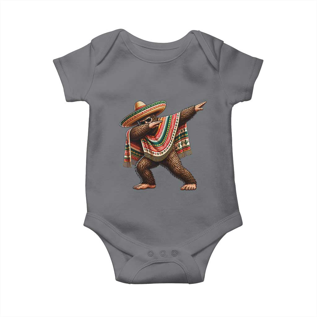 Funny Bigfoot Dabbing Cinco De Mayo Fiesta Baby Onesie TS14 Charcoal Print Your Wear