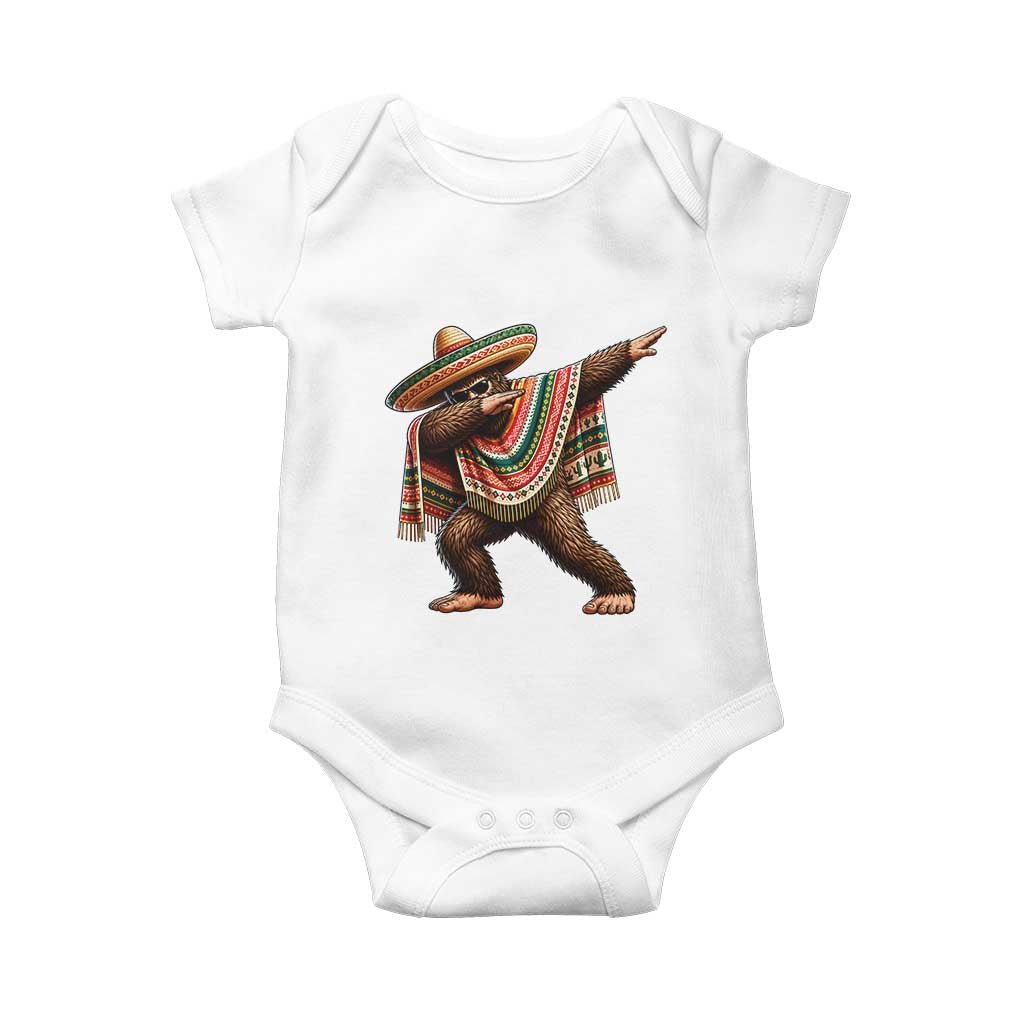 Funny Bigfoot Dabbing Cinco De Mayo Fiesta Baby Onesie TS14 White Print Your Wear