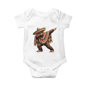 Funny Bigfoot Dabbing Cinco De Mayo Fiesta Baby Onesie TS14 White Print Your Wear