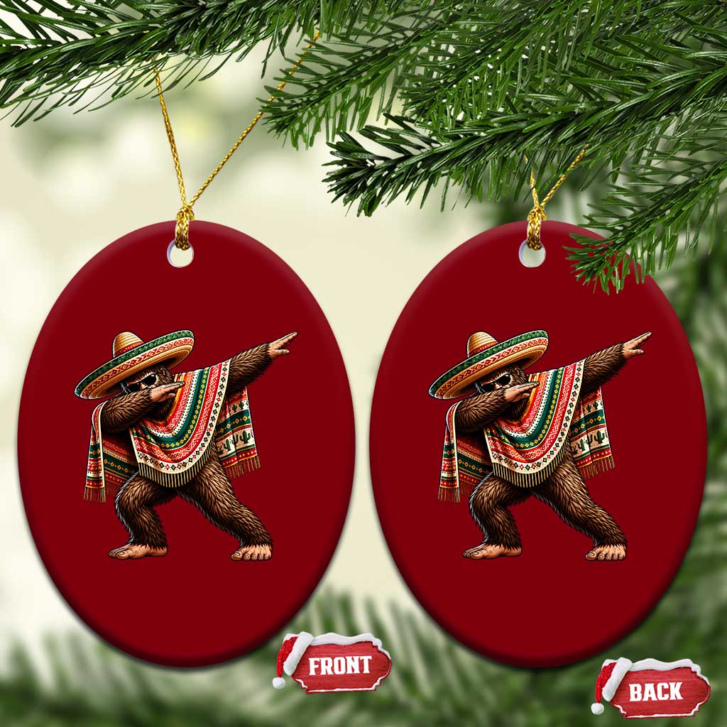 Funny Bigfoot Dabbing Cinco De Mayo Fiesta Ceramic Ornament TS14 Print Your Wear
