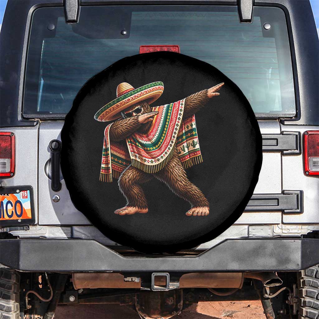 Funny Bigfoot Dabbing Cinco De Mayo Fiesta Spare Tire Cover TS14 No hole Black Print Your Wear