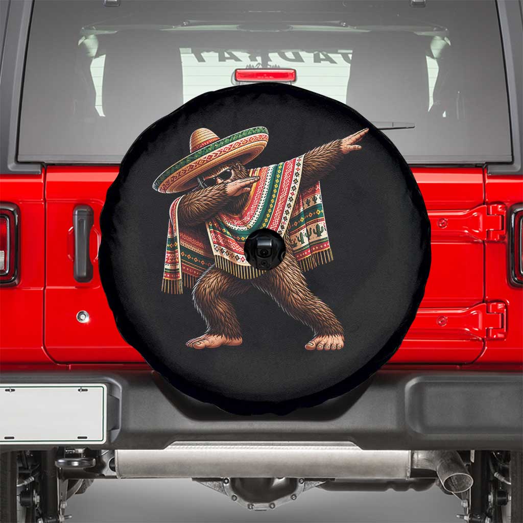 Funny Bigfoot Dabbing Cinco De Mayo Fiesta Spare Tire Cover TS14 Black Print Your Wear
