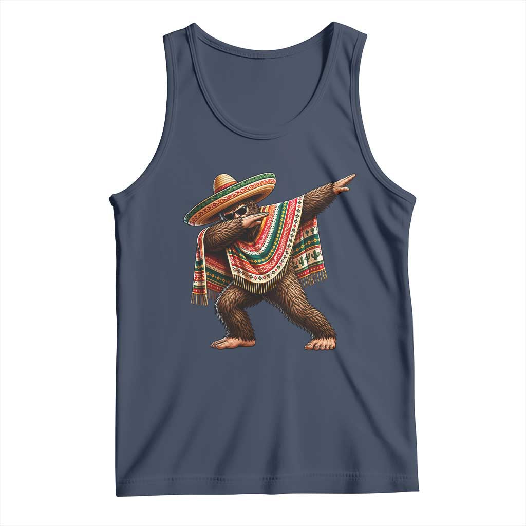 Funny Bigfoot Dabbing Cinco De Mayo Fiesta Tank Top TS14 Navy Print Your Wear