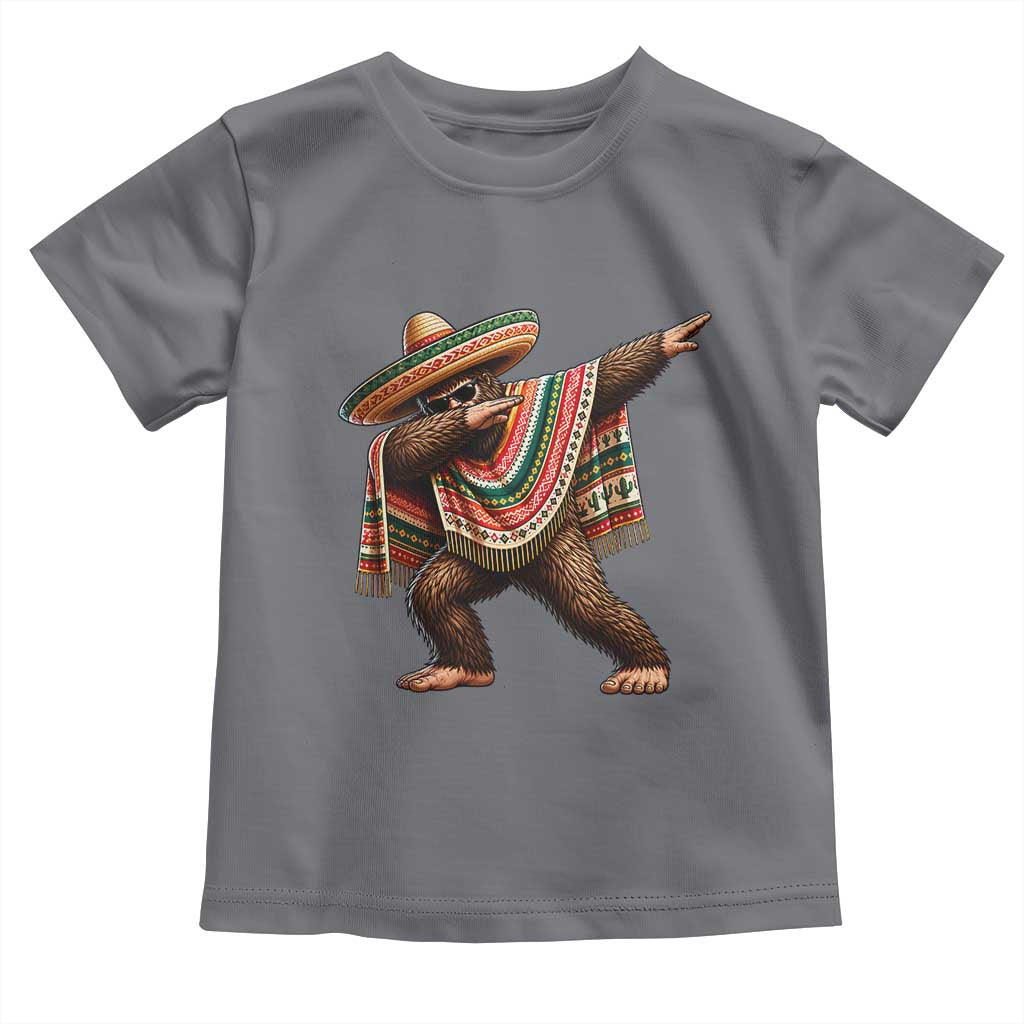 Funny Bigfoot Dabbing Cinco De Mayo Fiesta Toddler T Shirt TS14 Charcoal Print Your Wear