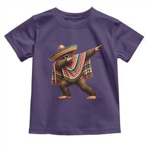 Funny Bigfoot Dabbing Cinco De Mayo Fiesta Toddler T Shirt TS14 Purple Print Your Wear