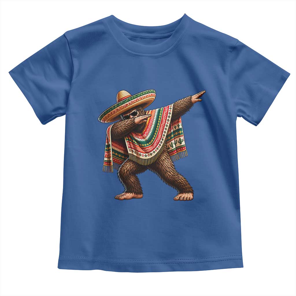 Funny Bigfoot Dabbing Cinco De Mayo Fiesta Toddler T Shirt TS14 Royal Blue Print Your Wear