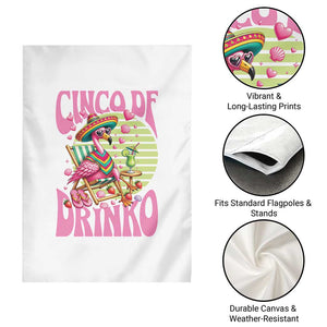 Cinco De Drinko Margarita Garden Flag Funny Flamingo Fiesta TS14 Print Your Wear