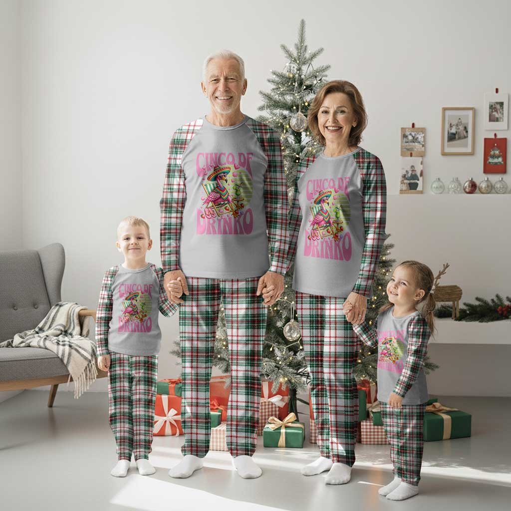 Cinco De Drinko Margarita Plaid Pajama Set Funny Flamingo Fiesta TS14 Christmas Plaid Print Your Wear