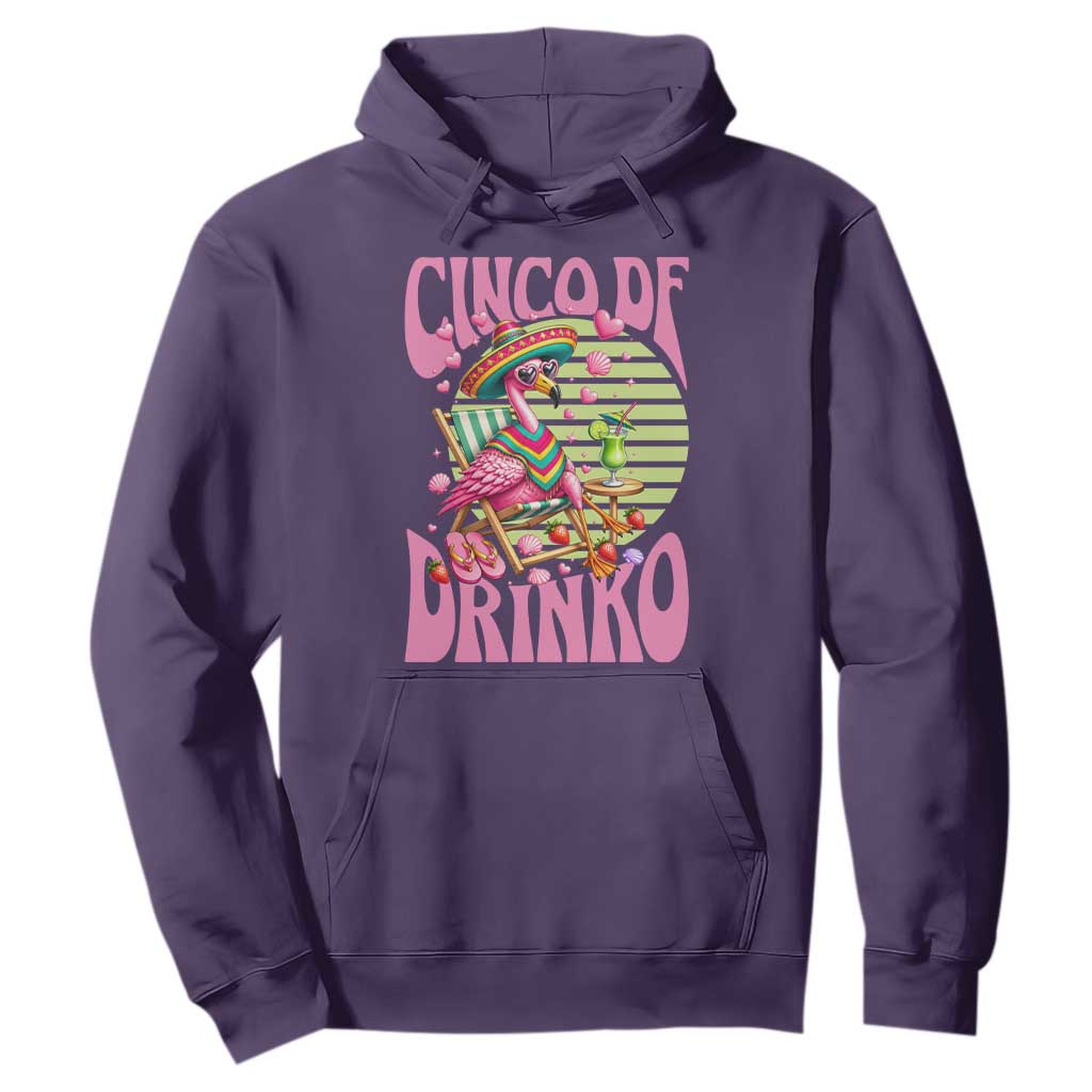 Cinco De Drinko Margarita Hoodie Funny Flamingo Fiesta TS14 Purple Print Your Wear
