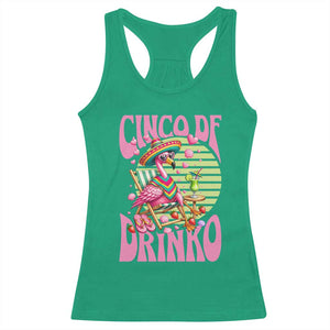 Cinco De Drinko Margarita Racerback Tank Top Funny Flamingo Fiesta TS14 Irish Green Print Your Wear