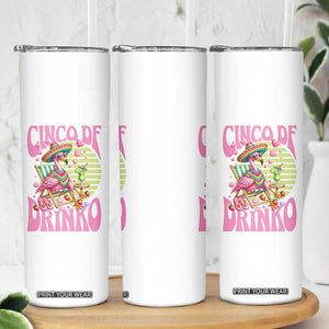 Cinco De Drinko Margarita Skinny Tumbler Funny Flamingo Fiesta TS14 Print Your Wear