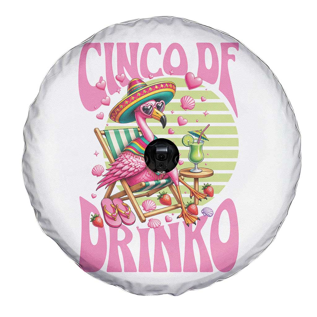Cinco De Drinko Margarita Spare Tire Cover Funny Flamingo Fiesta TS14 Print Your Wear