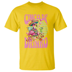 Cinco De Drinko Margarita T Shirt Funny Flamingo Fiesta TS14 Daisy Print Your Wear