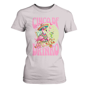 Cinco De Drinko Margarita T Shirt For Women Funny Flamingo Fiesta TS14 Ice Gray Print Your Wear