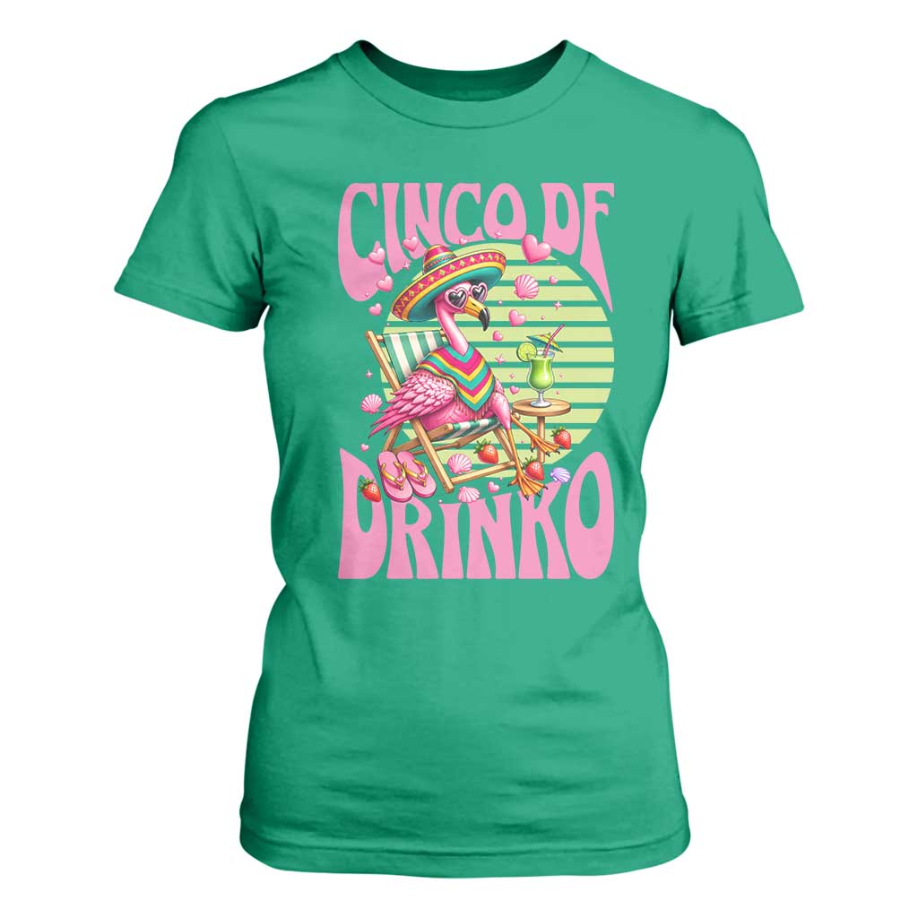Cinco De Drinko Margarita T Shirt For Women Funny Flamingo Fiesta TS14 Irish Green Print Your Wear